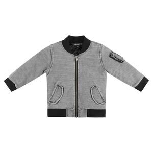 Adam + Yve Gray Cade Bomber Jacket Size 6-12 Months